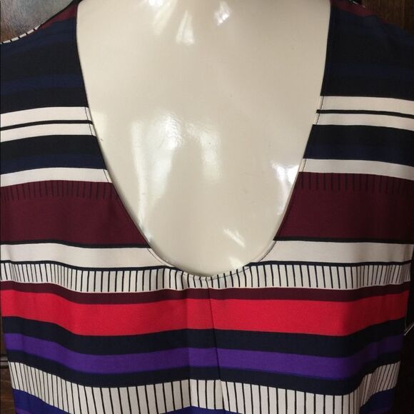 J. Crew bright multi-color stripe top. Size 4. - Picture 2 of 3